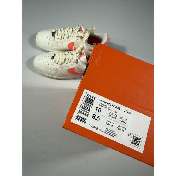 New Women’s Size 10 - Nike Air Force 1 '07 SE Next Nature Sail Hot Lava - Picture 10 of 10